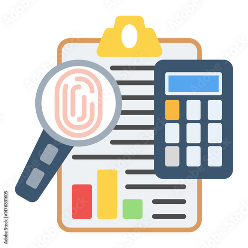 Forensic Accounting icon vector image. Can be used for Accounting.