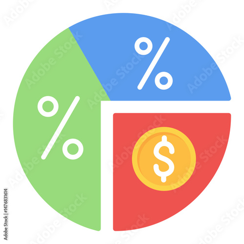 Gross Margin icon vector image. Can be used for Accounting.