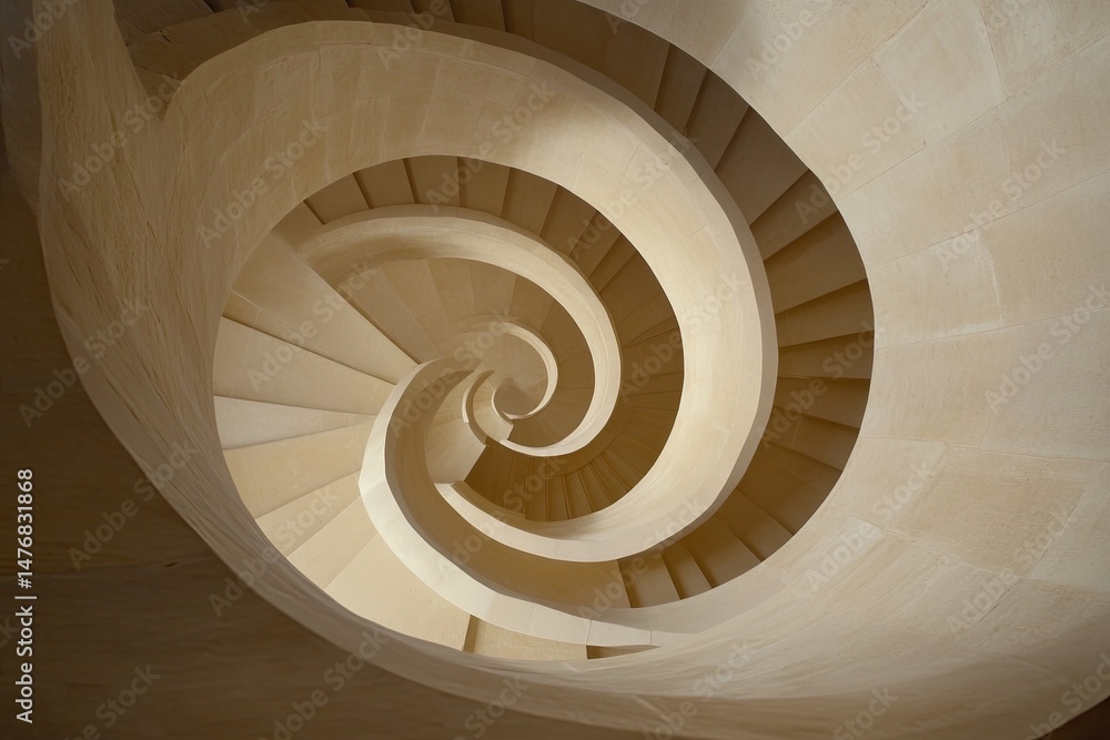 Fototapeta premium Spiral staircase interior design