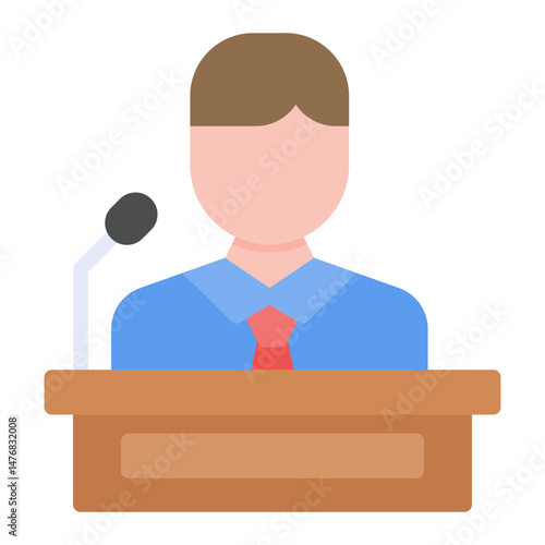 Assistant Minority Leader icon vector image. Can be used for Politics.