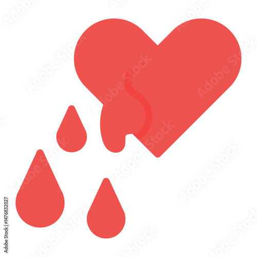 Bleeding Heart icon vector image. Can be used for Politics.