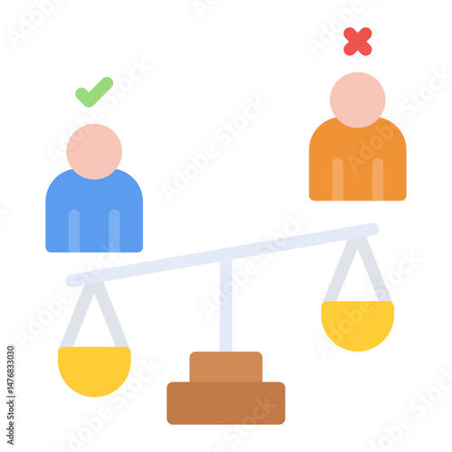 Swing Vote icon vector image. Can be used for Politics.