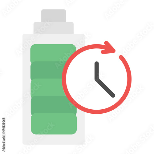 Battery Duration icon vector image. Can be used for Personal Transportation.