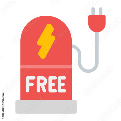 Free Charging icon vector image. Can be used for Personal Transportation.