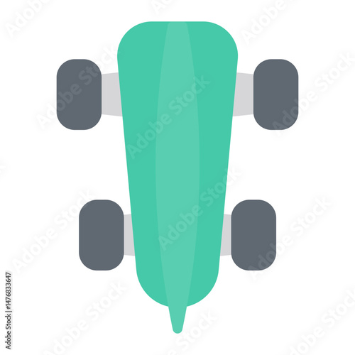 Longboard icon vector image. Can be used for Personal Transportation.
