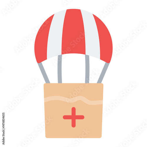 Airdrop icon vector image. Can be used for Battle Royale.