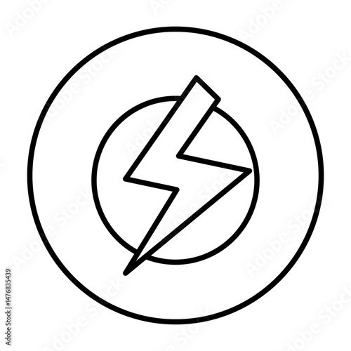 Electroshock Vector Line Icon Design