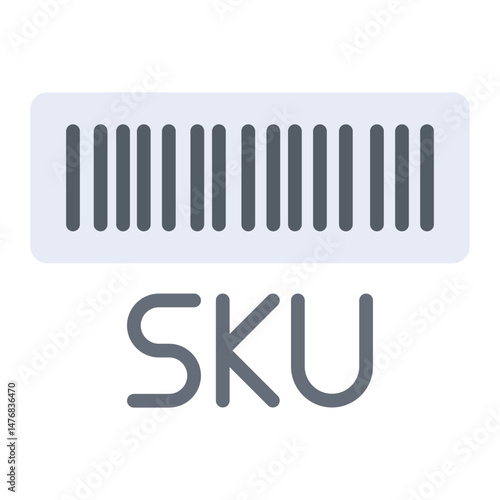 Stock Keeping Unit. icon vector image. Can be used for Merchandising.