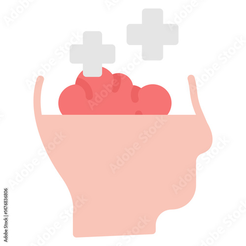 Brain Health icon vector image. Can be used for CBD Oil.
