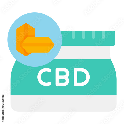 Cbd Crystals icon vector image. Can be used for CBD Oil.