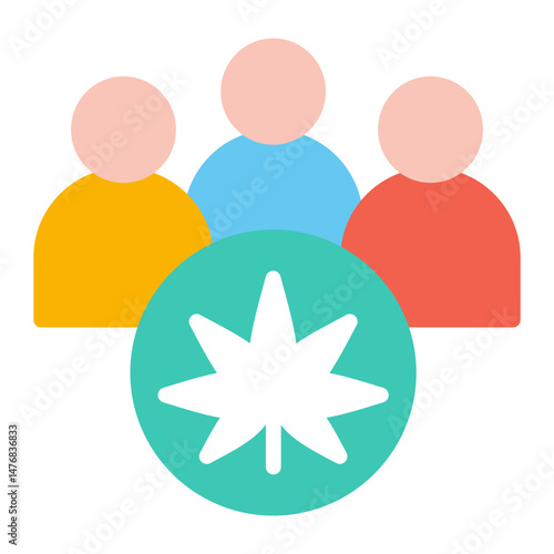 Cbd Oil Users icon vector image. Can be used for CBD Oil.