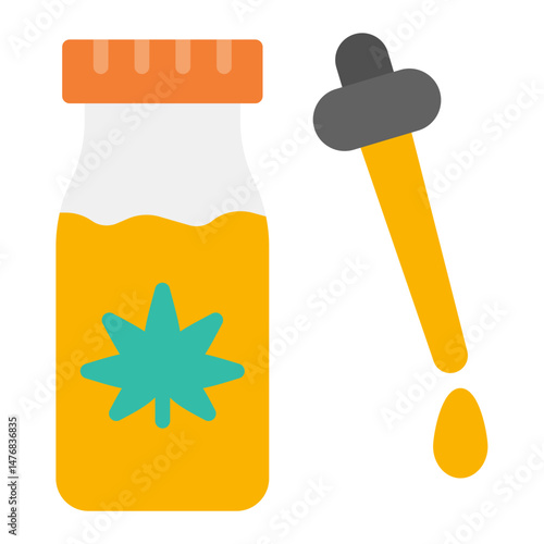 Cbd Oil icon vector image. Can be used for CBD Oil.
