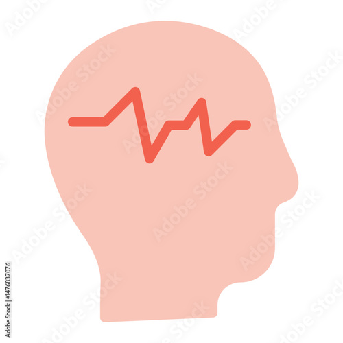 Epilepsy icon vector image. Can be used for CBD Oil.