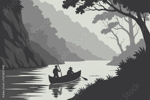 140 dark moody fog water reflection mist atmospheric captivating adventure boat travel mystery suspenseful dramatic cinematic