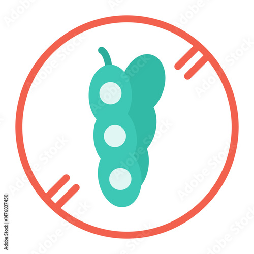 Soy Free icon vector image. Can be used for CBD Oil.