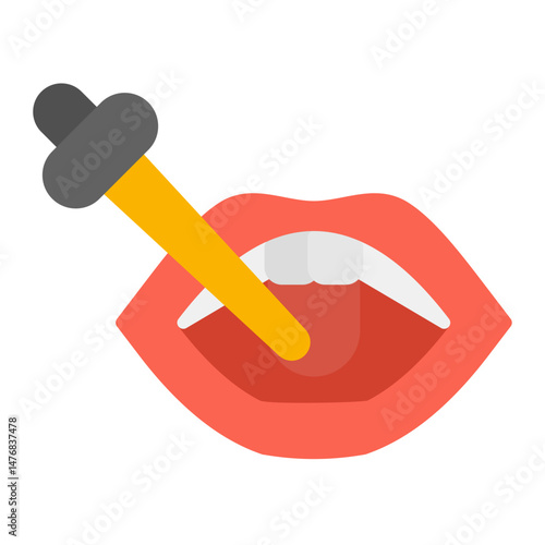 Sublingual icon vector image. Can be used for CBD Oil.