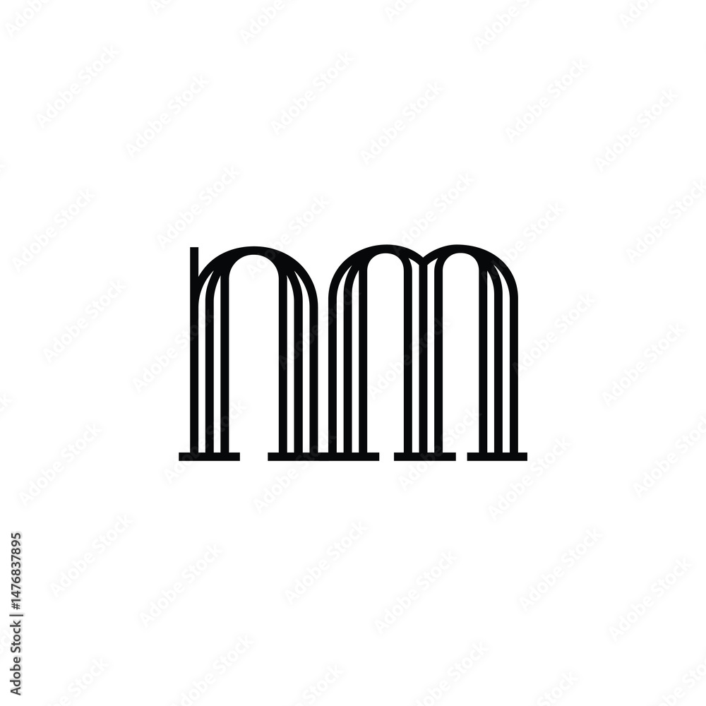 NM monogram logo design letter text name symbol monochrome logotype alphabet character simple logo NM monogram logo design letter text name symbol monochrome logotype alphabet character simple logo