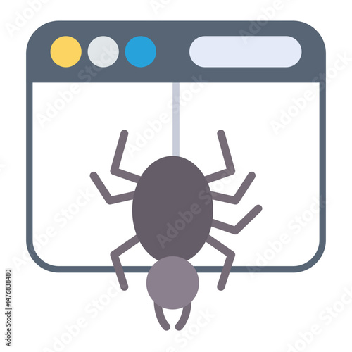 Spider icon vector image. Can be used for Internet Marketing.