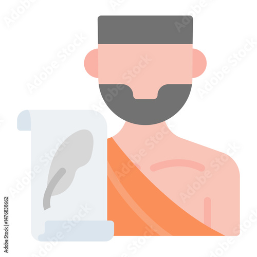 Historian Man icon vector image. Can be used for Museum.