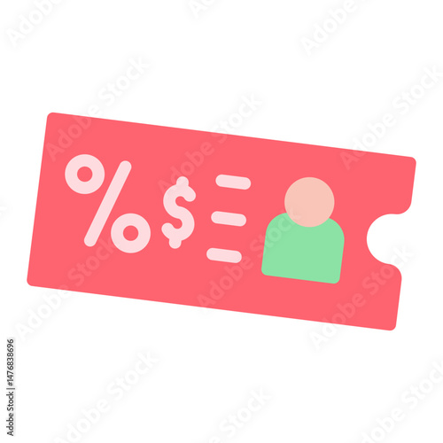 Child Ticket icon vector image. Can be used for Museum.