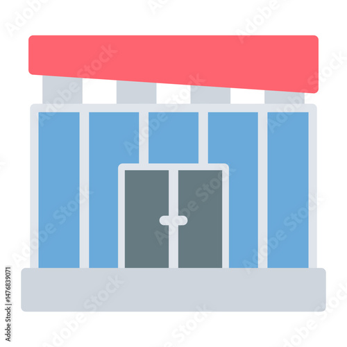 Expo Center icon vector image. Can be used for Museum.