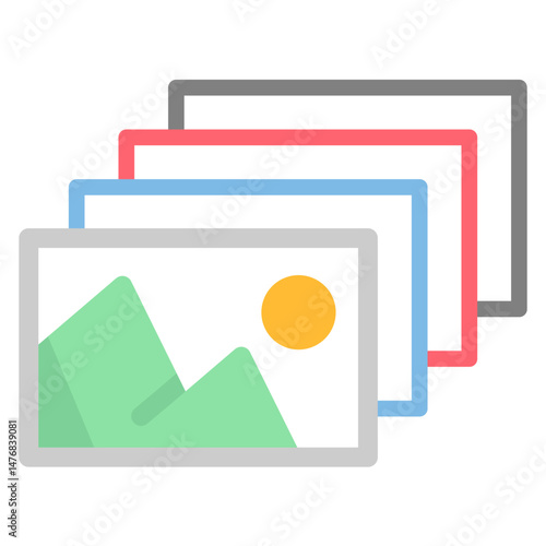 Gallery icon vector image. Can be used for Museum.