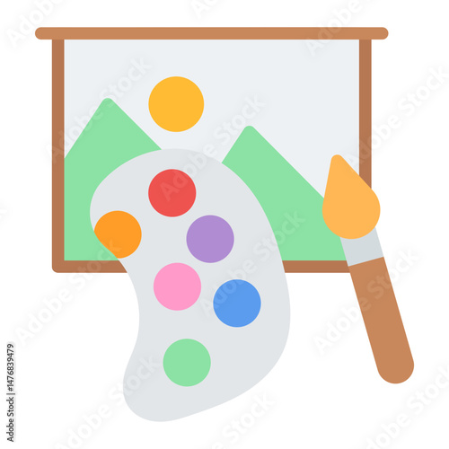 Painting icon vector image. Can be used for Museum.