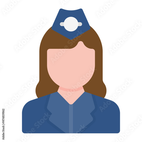 Cabin Crew icon vector image. Can be used for Airline.