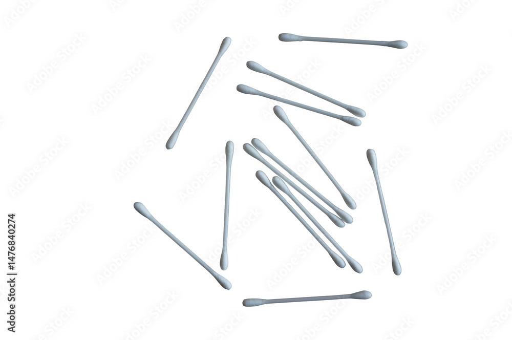 scattered cotton swabs without a background scattered cotton swabs without a background