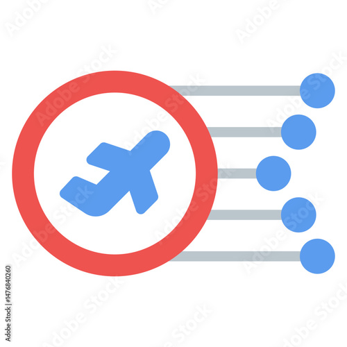 Flight Plan icon vector image. Can be used for Airline.
