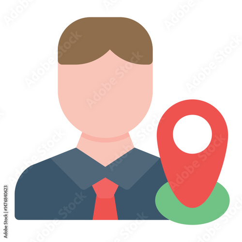 Local Passenger icon vector image. Can be used for Airline.