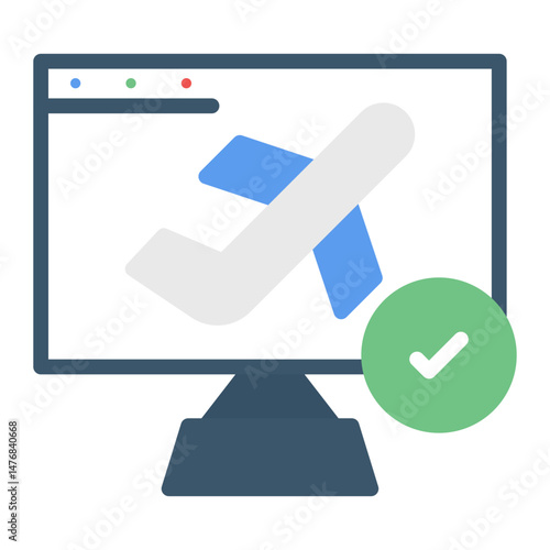 Online Check In icon vector image. Can be used for Airline.