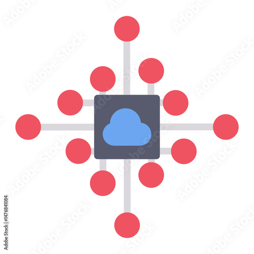 Cloud Computing icon vector image. Can be used for Industry.