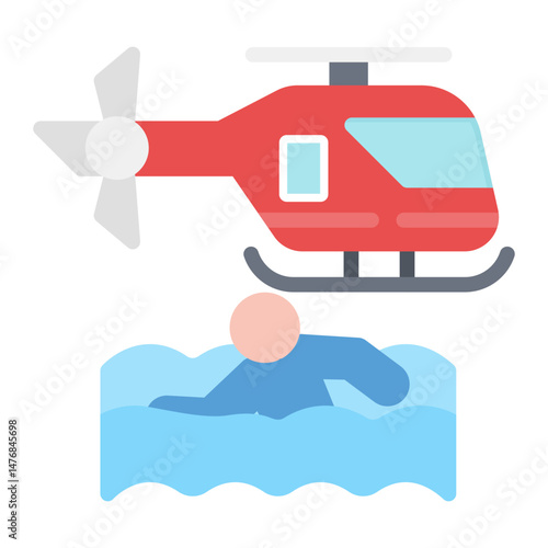 Search And Rescue icon vector image. Can be used for Emergency Service.