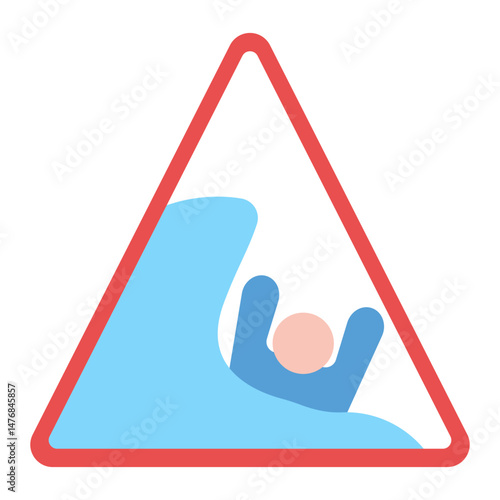 Tsunami Warning System icon vector image. Can be used for Emergency Service.