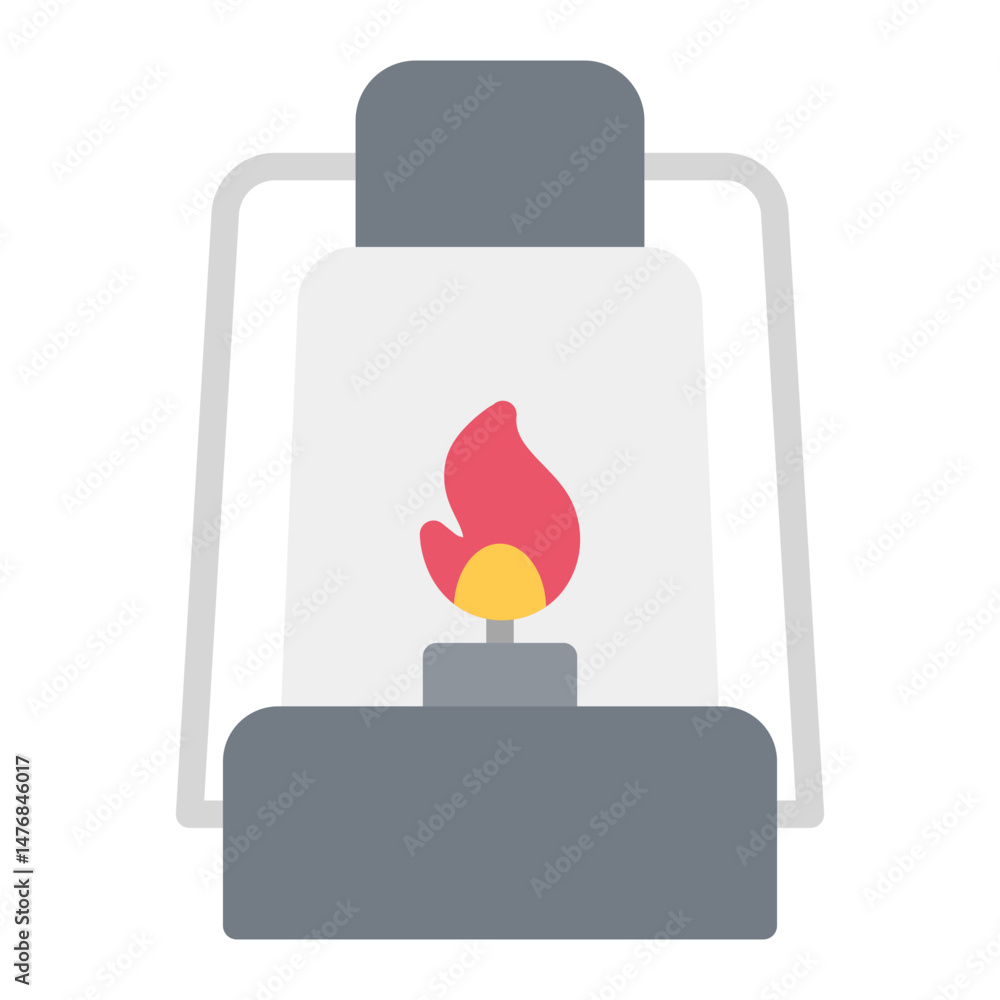 Fototapeta premium Camping Lamp icon vector image. Can be used for Lighting.