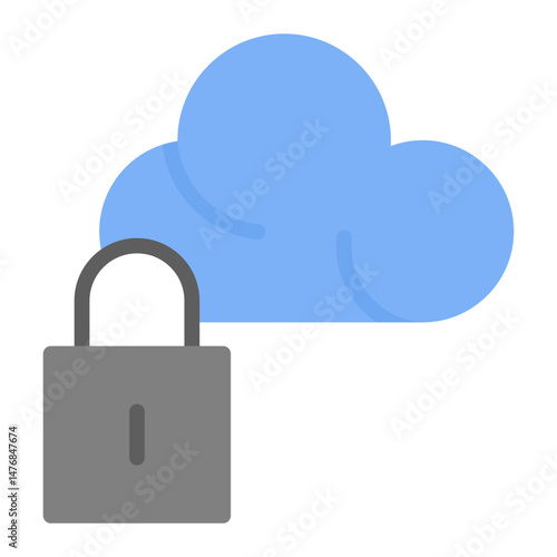 Secure Cloud Service icon vector image. Can be used for Privacy.