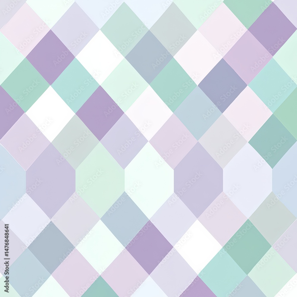 Geometric Pattern with Soft Pastel Colors in Diamond Shapes Geometric Pattern with Soft Pastel Colors in Diamond Shapes