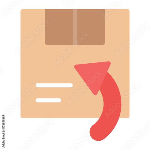 Returned Package icon vector image. Can be used for Postal Service.