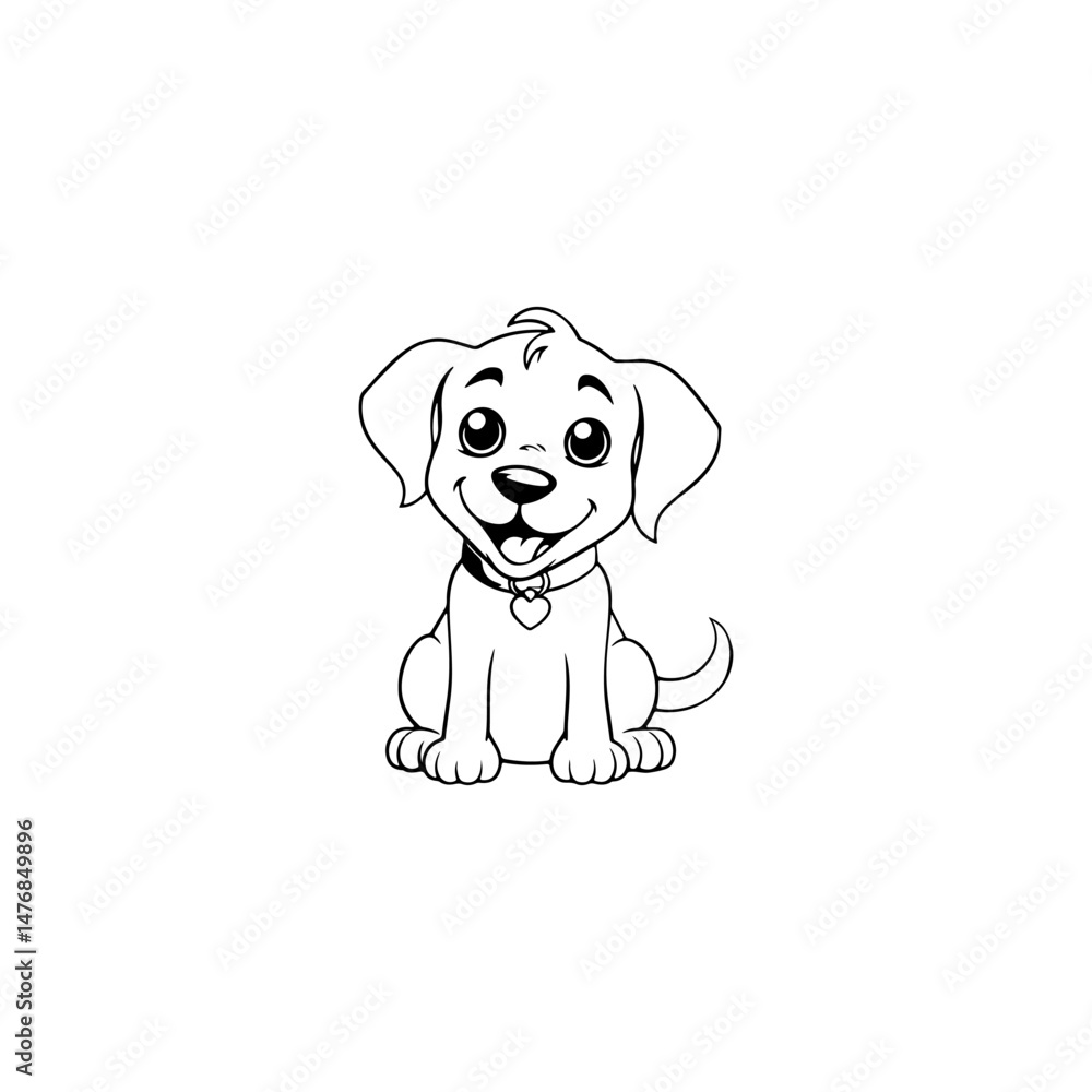 Fototapeta premium smiling dog Illustration vector