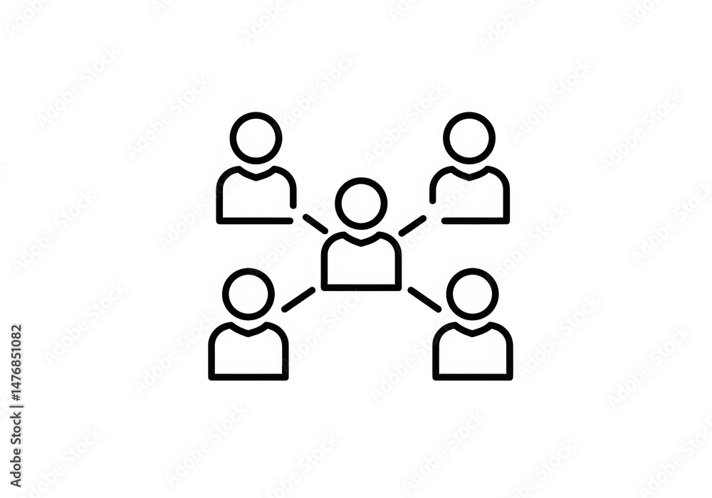 Network diagram of people connected isolated on transparent background Network diagram of people connected isolated on transparent background
