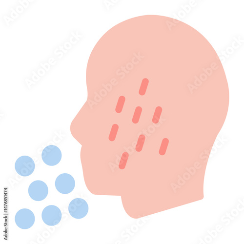 Allergy icon vector image. Can be used for Dermatology.