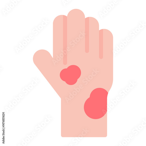Eczema icon vector image. Can be used for Dermatology.