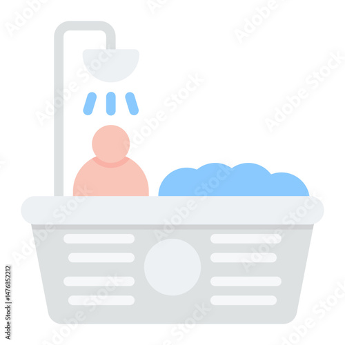 Bathing Assistance icon vector image. Can be used for Home Services.
