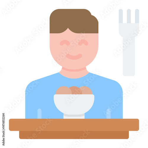 Eating Assistance icon vector image. Can be used for Home Services.