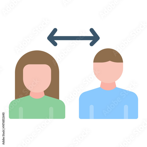 Social Distancing icon vector image. Can be used for Home Services.