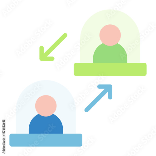 Social Isolation icon vector image. Can be used for Home Services.