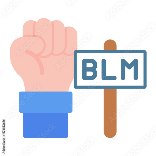 Blm icon vector image. Can be used for Human Rights.
