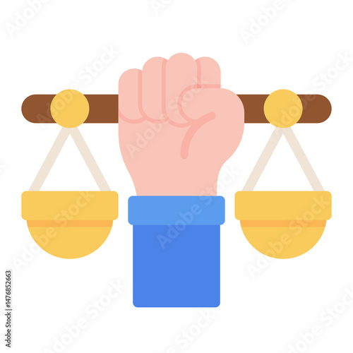 Civil Rights icon vector image. Can be used for Human Rights.