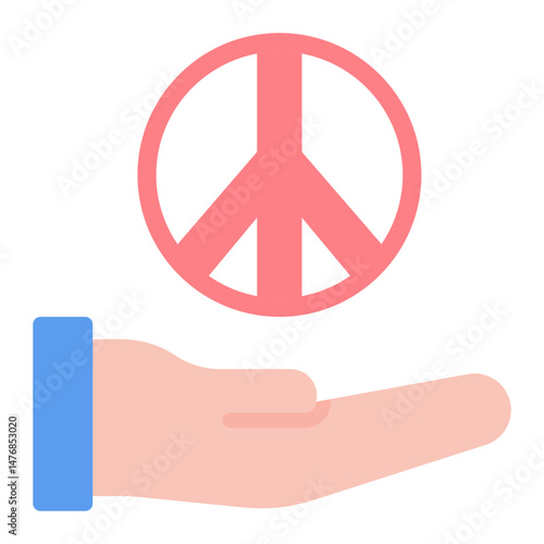 Pacifism icon vector image. Can be used for Human Rights.